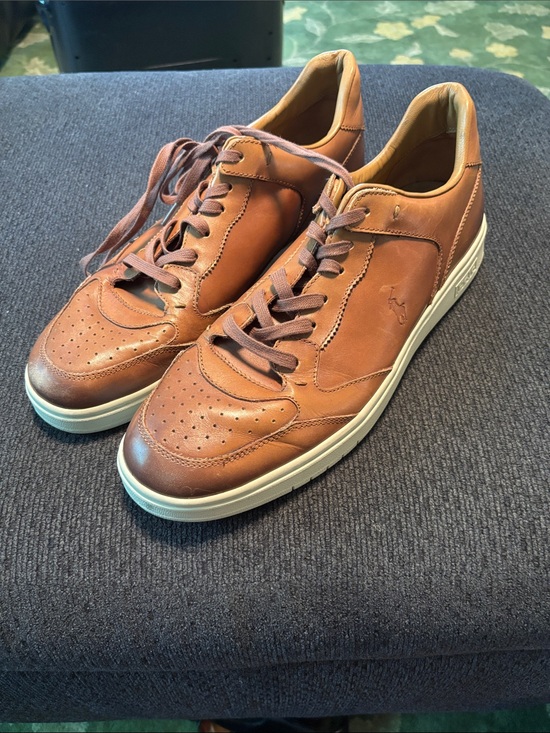 Polo Ralph Lauren Other - Polo by Ralph Lauren Brown Leather Lace-Up Sneakers
